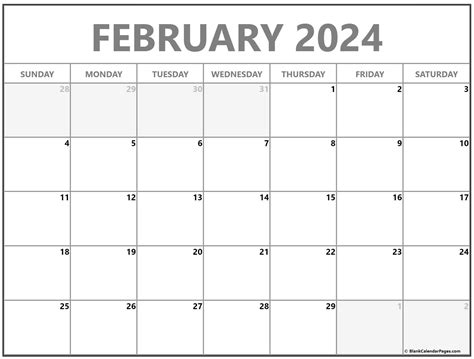 Blank February 2023 Calendar